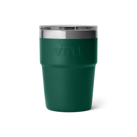 Rambler 16oz Stackable Cup - Black Forest Green