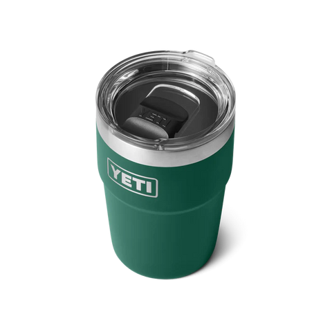 Rambler 16oz Stackable Cup - Black Forest Green