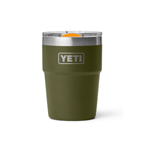 Rambler 16oz Stackable Cup - Olive/King Crab Orange