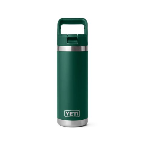 Rambler Straw Bottle 18oz (532ml) - Black Forest Green