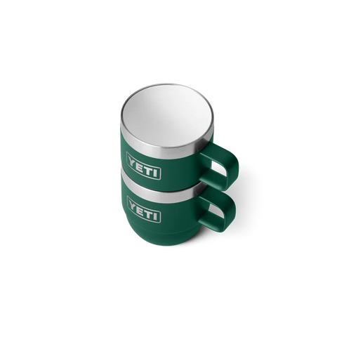 Rambler 6oz Stackable Mug 2pack - Black Forest Green