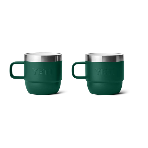 Rambler 6oz Stackable Mug 2pack - Black Forest Green
