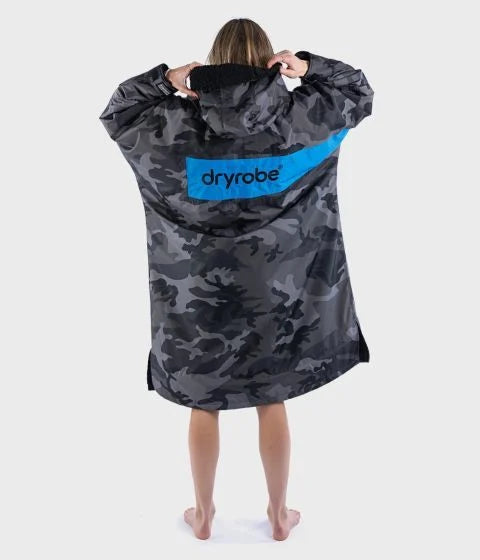 Dryrobe Advance Long Sleeve Block Colour Range - Black Camo Black Blue