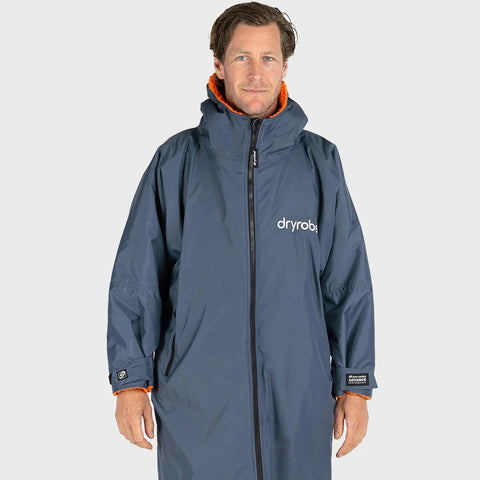 Dryrobe Advance Long Sleeve - Dark Grey/Orange