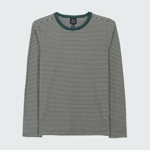 Eldon LS Stripe - Acorn Brown/Harbour Teal/Ecru