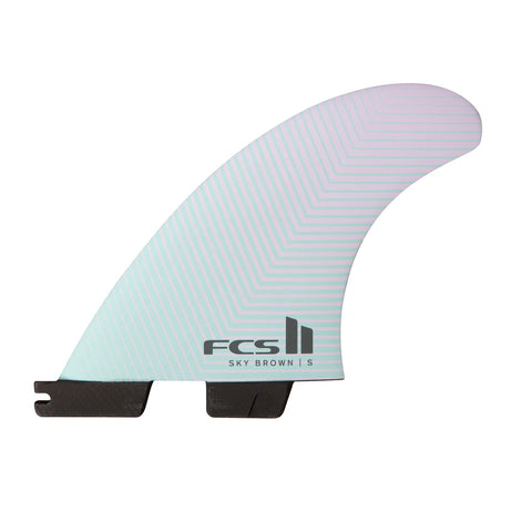 FCS2 Sky Brown "SB" Permforance Core Tri Fin Set - Small - Seafoam/Lavender