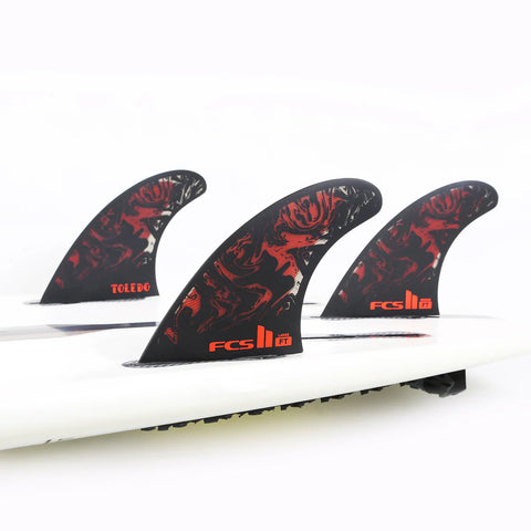 Felipe Tolde "FT" AirCore Tri Fin Set - Medium Black/Red