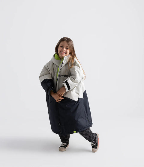 Dryrobe Advance Kids Long Sleeve - Anthracite/Lime