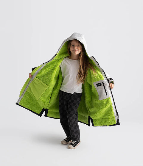 Dryrobe Advance Kids Long Sleeve - Anthracite/Lime