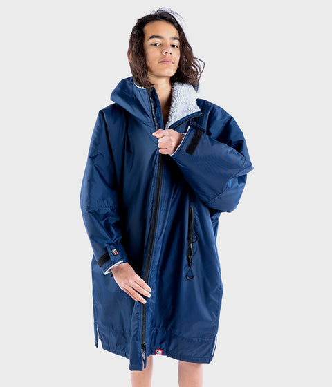 Dryrobe Advance Kids Long Sleeve - Navy/Grey