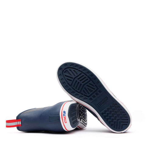 Men's 6" Ankle Deck Boots - Navy/Red