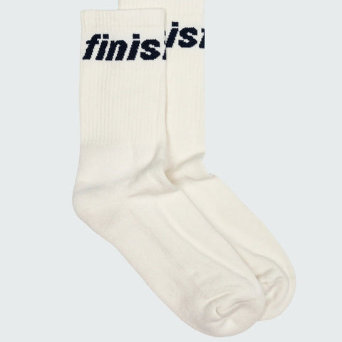 Finisterre Crew Sock - Ecru/Navy