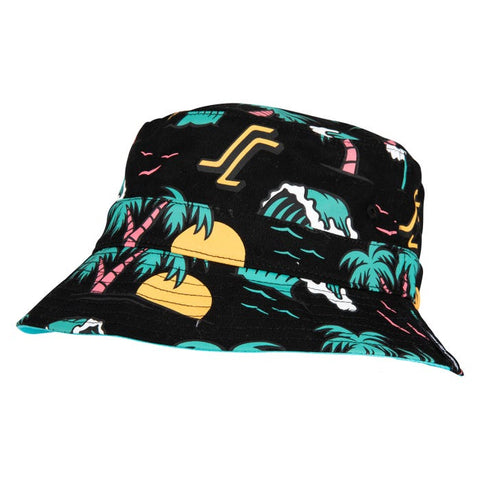 Paradise Repeat Bucket Hat - Black