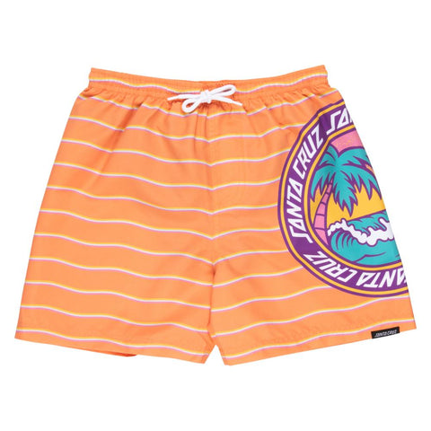 "Paradise Break" Youth Short - Apricot Wave Stripe