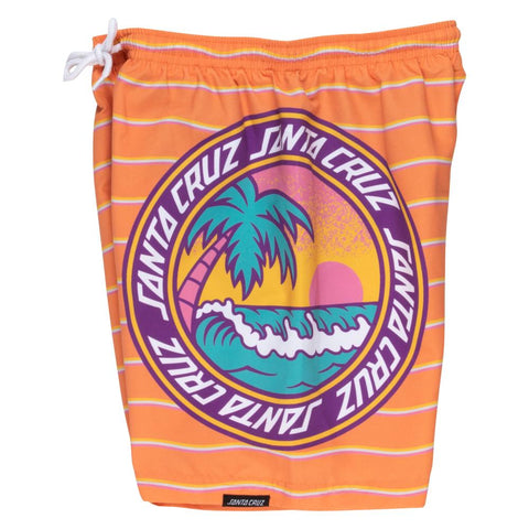 "Paradise Break" Youth Short - Apricot Wave Stripe