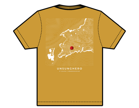 Shop Map Logo Organic T-Shirt - Mustard