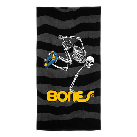 Sk8board Skeleton Beach Towel - Black
