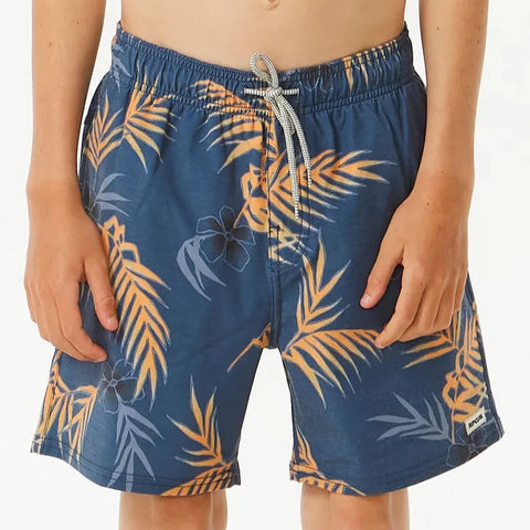 Surf Revival Floral Volley Boy - Washed Navy