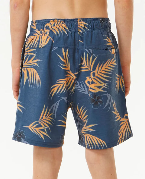 Surf Revival Floral Volley Boy - Washed Navy