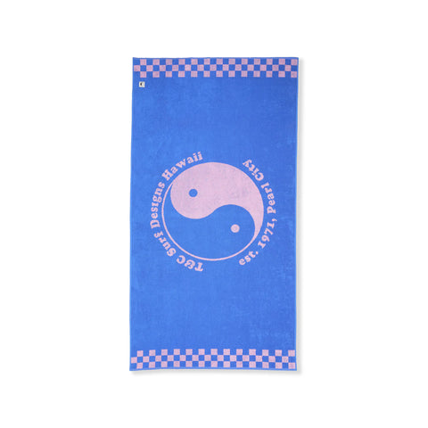 T&C Surf Designs Jaccard Towel - Blue and Pink