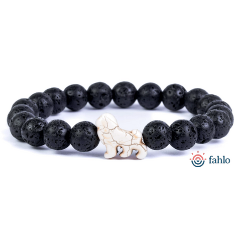 Excursion Bracelet - Lion - Lava Stone