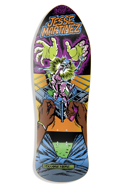 LTD Edition Jesse Martinez "Rock'em Sock'em" Screenprinted Deck - 10.126"