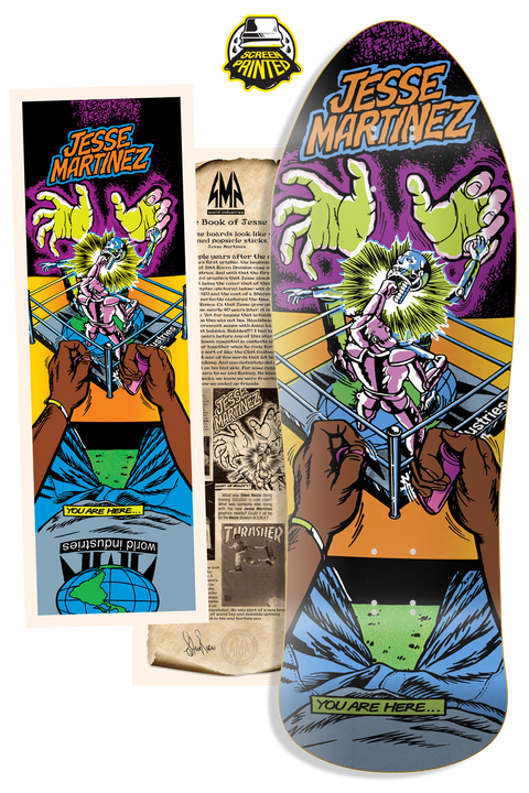 LTD Edition Jesse Martinez "Rock'em Sock'em" Screenprinted Deck - 10.126"
