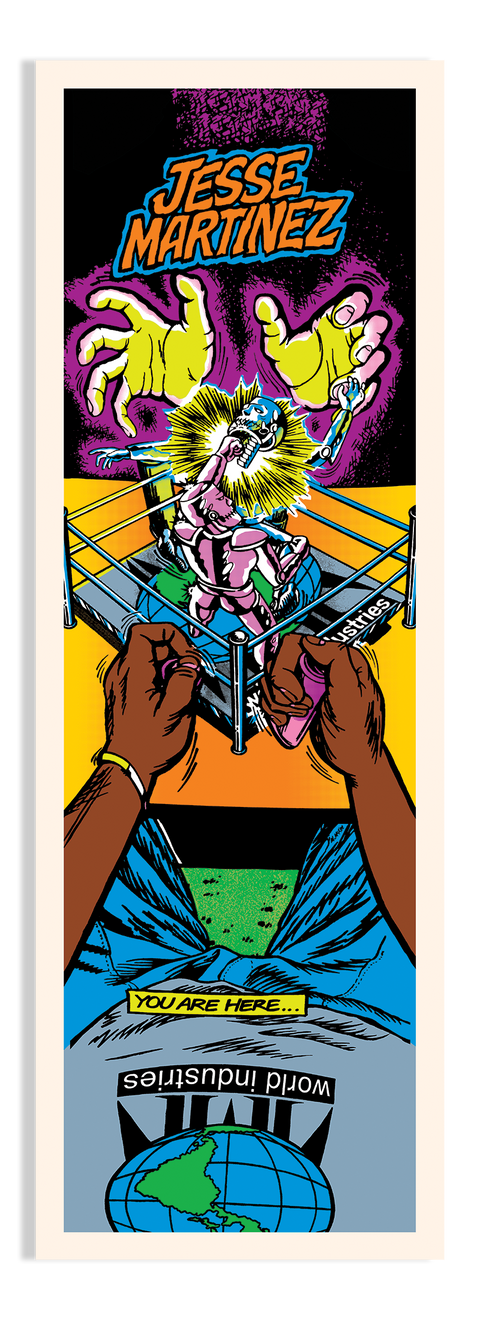 LTD Edition Jesse Martinez "Rock'em Sock'em" Screenprinted Deck - 10.126"