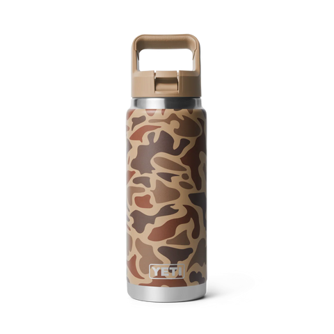 Rambler Bottle 26oz Straw Cap - Wetlands Camo