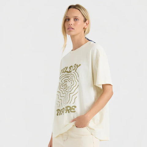 Wild By Nature Oversize Tee - Bone