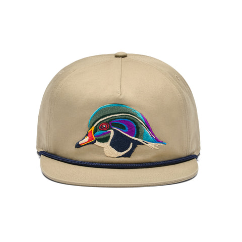 YETI Wood Duck Flat Brim Hat - Khaki
