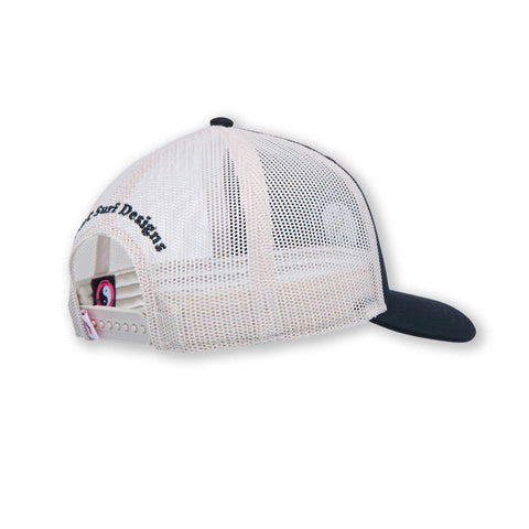 YY Multi Colour Trucker Cap - Black/Natural (Gradient Logo)