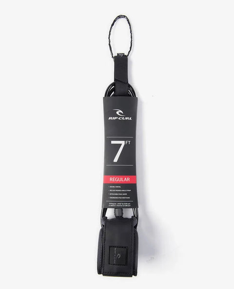 7ft Regular Surfboard Leash - Black