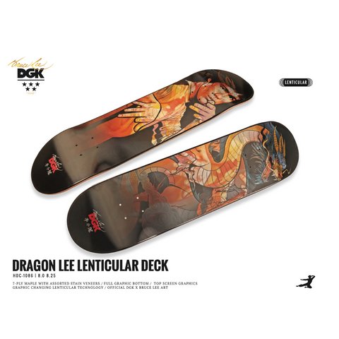 x Bruce Lee "Dragon Lee" Lenticular Deck - 8.25" Changing Graphic
