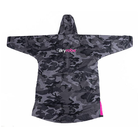 Dryrobe Advance Long Sleeve - Black Camo/Pink