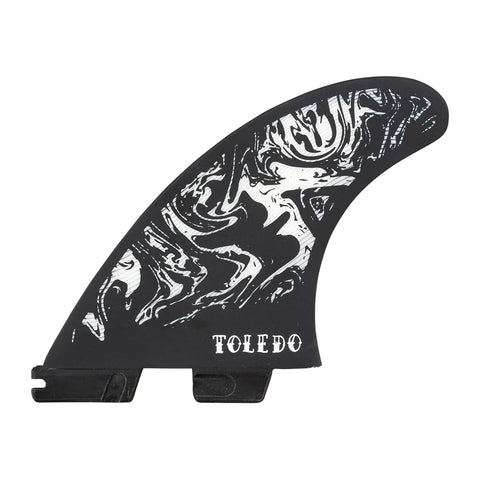 Felipe Tolde "FT" AirCore Tri Fin Set - Medium Black/White