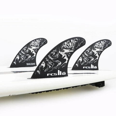 Felipe Tolde "FT" AirCore Tri Fin Set - Medium Black/White