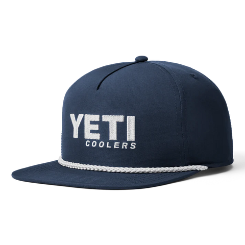 Flat Brim Rope Hat - Navy