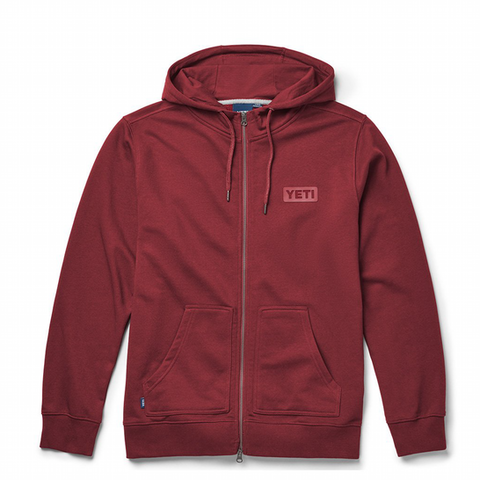 Fleece Hoodie Full Zip - Harvest Red