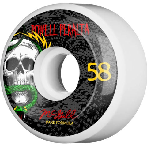 McGill Skull and Snake Bones 58mm Park Formula - White