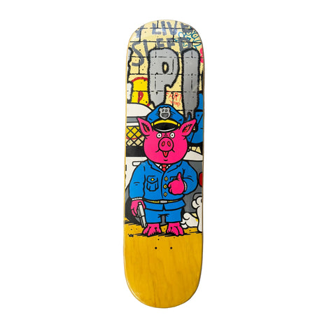 "Pig With Gun" Neon 8.5" x 32.25" (WB: 14.25") - Sean Cliver