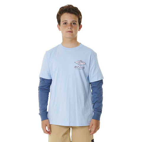 Pure Surf L/S Tee - Cool Blue