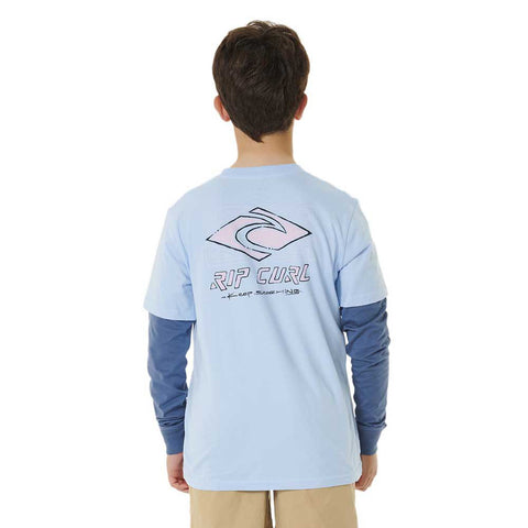 Pure Surf L/S Tee - Cool Blue