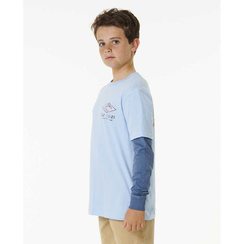 Pure Surf L/S Tee - Cool Blue