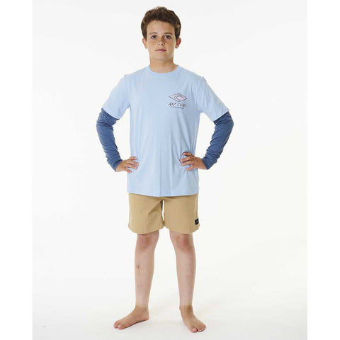 Pure Surf L/S Tee - Cool Blue