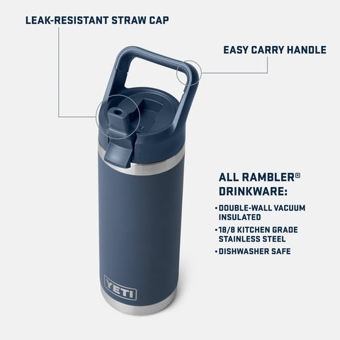 Rambler Straw Bottle 18oz (532ml) - Royal Blue