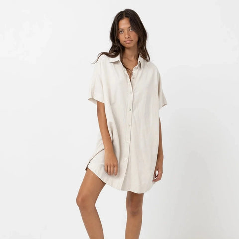 Classic Shirt Dress - Oat