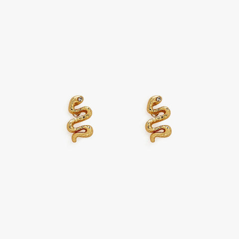 Snake Stud Earring - Gold