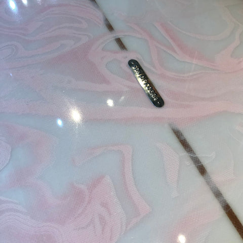 Midlength - 7'6" Pink/White Resin Swirl