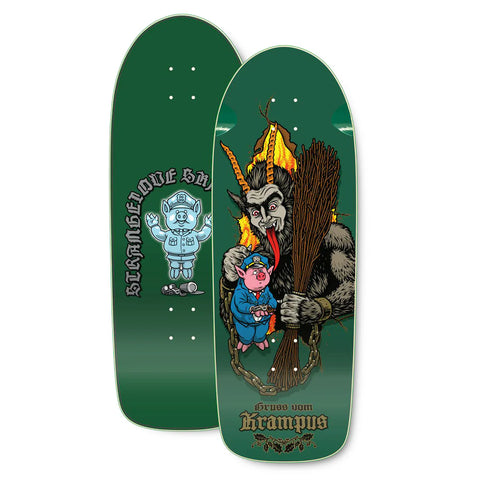 "Krampus" Green Stain 10.5" - Screen Printed - Sean Cliver